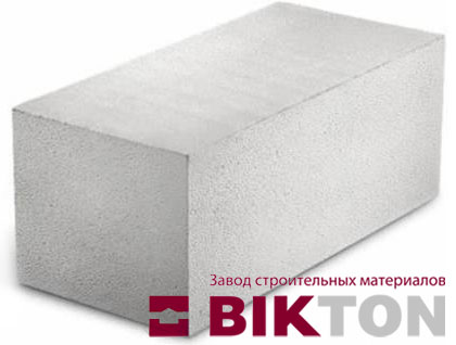 Блок пенобетонный (пеноблок) D-600 Bikton 625x250x250